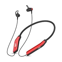 AMS NB-31 Newly Launched, in Ear Earphones with 40Hrs Playback, Bluetooth 5.0 Wireless Headphones with mic, Deep Bass Neckband, IPX5 Water Resistance,Magnetic Earbuds, Fast Charging | Red