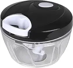 Processador Manual de Alimentos Cortador e Triturador para Legumes e Vegetais Recipiente Transparente