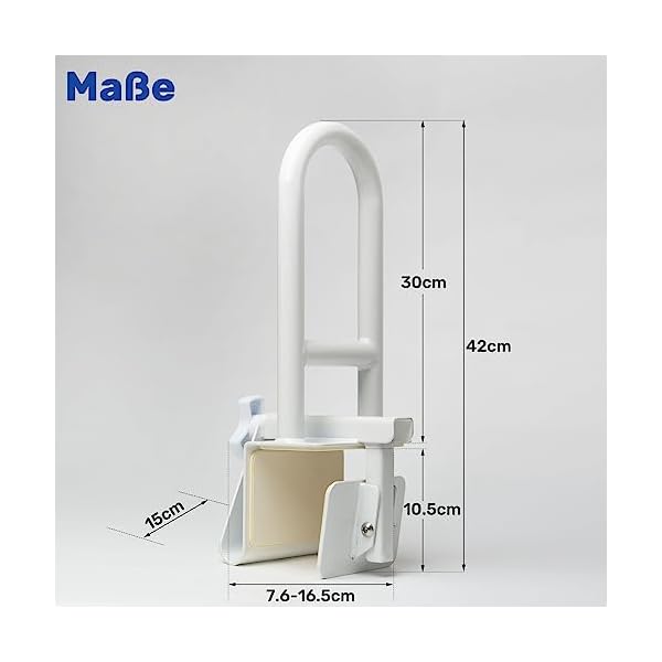 EasyVibe badewannen einstiegshilfe für senioren, Einstiegshilfe für die Badewanne, badewannenhaltegriffe Badewannengriff mit verstellbarer Breite, belastbar mit bis zu 136 kg – Bild 7