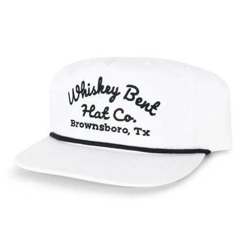 Image of WHISKEY BENT HAT CO. The Frio Snapback Rope Hat - Vintage Baseball Cap, Adjustable Outdoor and Trucker Cap, One Size Fits All