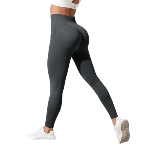 Pantalon de sport taille haute anti-glissement pour running, yoga et fitness sans gêne
