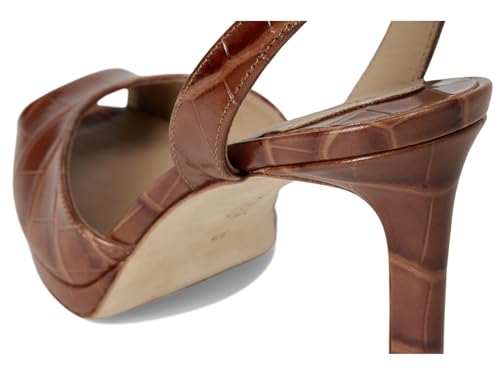 Image of Lauren Ralph Lauren Women's Kyla Crocodile-embossed Leather Sandal | Party Sandals