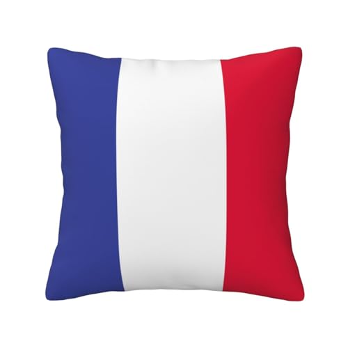 クッションカバー フランス国旗 40X40cm 柔らかい 抱き枕カバー 装飾枕カバー シンプル おしゃれ 隠れるファスナー 座布団カバー ソファ背当て 部屋飾り 洗える 車用 ソファ用 寝具用 オールシーズン