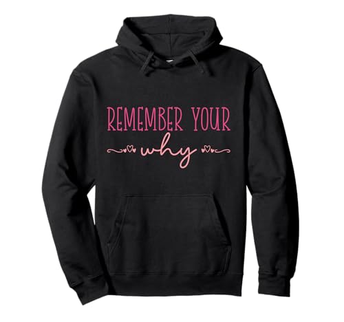 Funny Sarcastic Inspirational Quote, Remember Your Why Pullover Hoodie