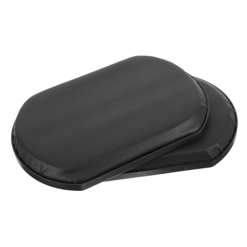 NULYLU 2個車椅子用レッグレスト クッション付きふくらはぎパッド レザー製 滑り止め加工 取り外し簡単