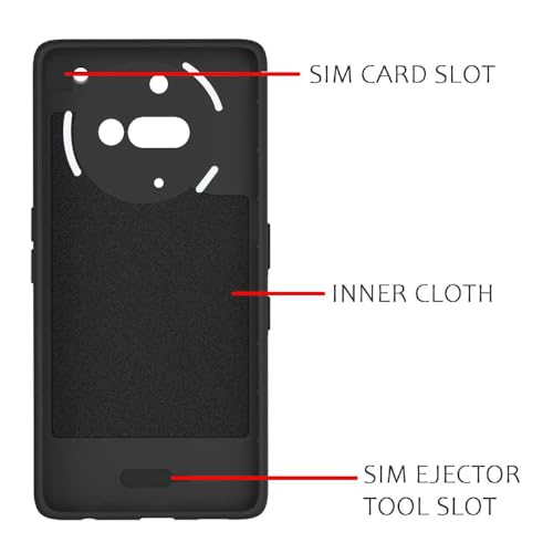 Image of Shockproof Case for Nothing Phone (3a) 5G | Full Camera Protection | TPU Flexible Back Cover for Nothing Phone (3a) 5G (Matte Black)
