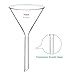 StonyLab 2-Pack Glass Heavy Wall Funnel Borosilicate Glass Funnel, Short Stem 50mm Diameter, 50mm Stem Length
