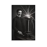 Nikola_Tesla-Poster, 5 Kunstwerke auf Leinwand, 