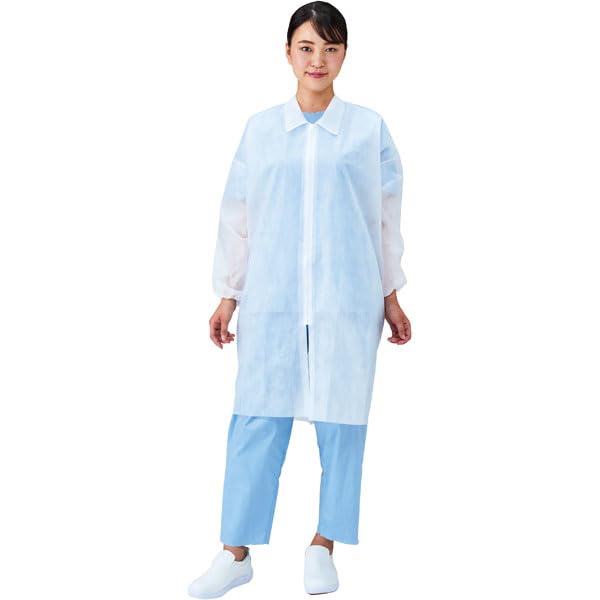 【バラ販売】不織布白衣 ジッパー付 Ｍ（1枚）4562140151265