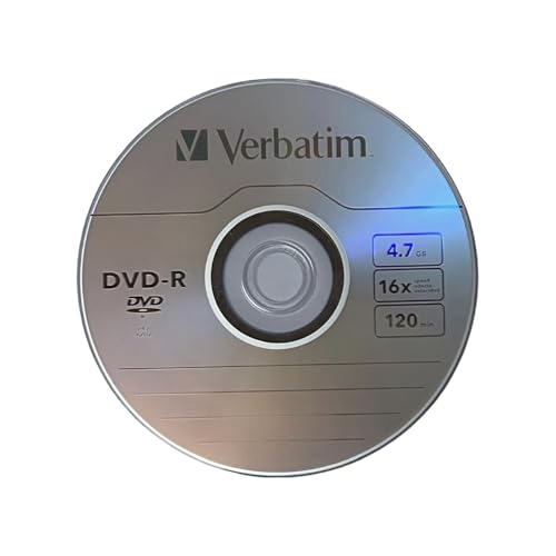 Verbatim DVD-R Blank 16X DVD-R DVR 4.7GB Logo Branded Recordable Media Disc, 100pk Spindle