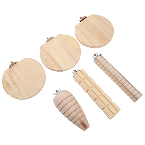 POPETPOP 1 Juego Juguete de hámster Juguetes Plataformas para pájaros para jaulas Plataforma para Loros Diver Balance Game Plataforma de Salto de hámster Plataforma de Madera de Ardilla