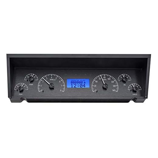 Dakota Digital 77 - 90 Chevy Impala / Caprice VHX Analog Dash System Black Alloy Blue VHX-77C-CAP-K-B