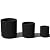 Veradek Demi Series Set of 3 Round Planters for Porch, Patio, Backyard | Durable Plastic-Concrete Material | Modern Décor for Tall Plants, Flowers
