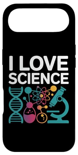 I Love Science 顕微鏡 DNA 原子化学 スマホケース iPhone Air 用