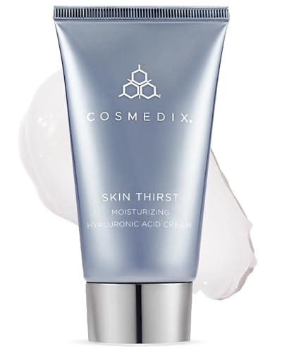 COSMEDIX Skin Thirst Hyaluronic Acid Moisturizer Face Cream - Hydrating Face Lotion & Make Up Primer for Pores, Wrinkles & Fine Lines - Daily Facial Skin Care for Softer, Smoother & Vibrant Skin