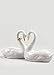 LLADRÓ Endless Love Swans Figurine. Golden Luster. Porcelain Swan Figure.