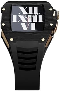 HOUCY Nova capa de metal para Apple Watch 44mm 45mm pulseira de relógio de aço inoxidável para Apple Watch 7 41mm capa de pulseira iWatch série 6 5 SE (cor: fecho de ouro 10mm, tamanho: 44MM)