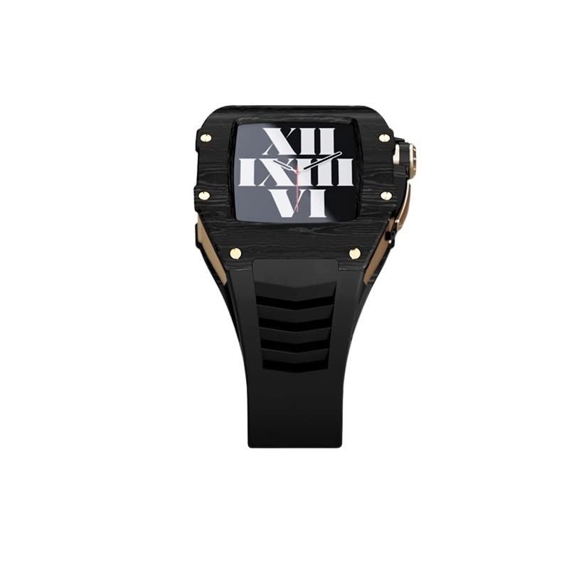 Boîtier en métal pour Apple Watch 45mm, bracelet acier luxe