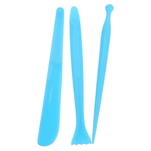 Holibanna 3pcs Art Tools Pottery Needle Tool Pottery Ceramics Clay Tool Painting Palette Sculpting Tools Modeling Clay Pottery Trimming Tool Clay Cutting Tools Clay Needle Tool Plastic Blue