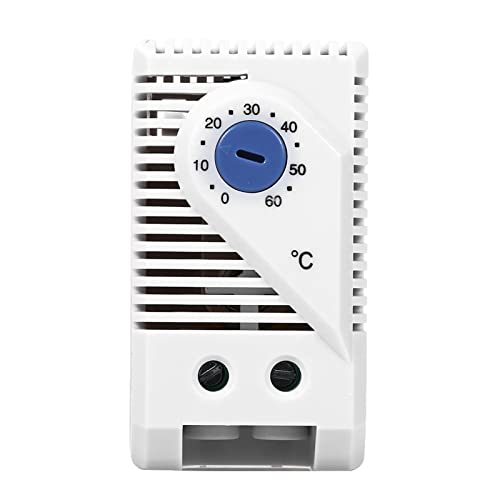 110V Mechanical Temperature Controller 0-60 Degree Adjust Normally Close Temperature Controller for Reptile Incubator Greenhouse Brewing Refrigerator (KTS011)