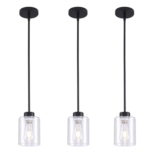 Pendant lamp with glass shade, modern brass pendant light
