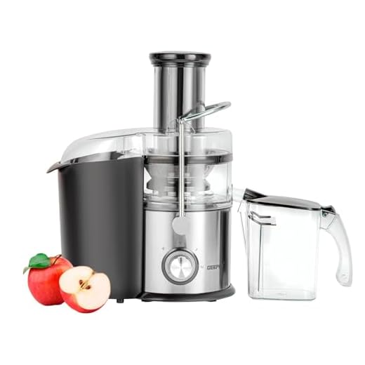 Geepas Juice Extractor, Centrifugal Juicer Machine - Whole Fruit & Vegetable Juicer - Stainless Steel Body & Extra Filter Basket - 75MM Wide Mouth with 2 Speed & Pulse Function - 2 Year Warranty, 800W