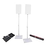Prox X-Polaris WH Polaris Portable Speaker and Lighting Dual Stand Kit with Base Plate, Telescoping Pole, and Carry Bags - White Finish
