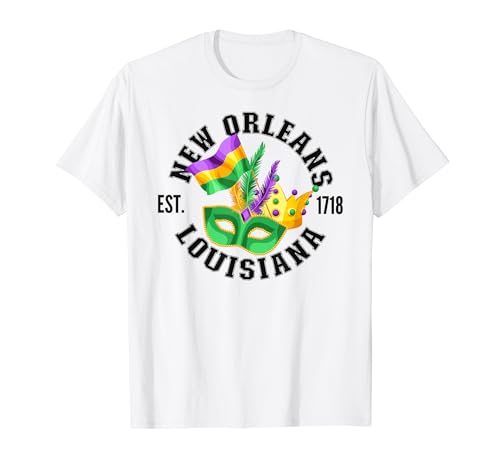 New Orleans, amo New Orleans, Mardi Gras Flag College Maglietta