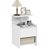 MULTIFUNCIONAL: Perfecta como mesita de noche o mesa auxiliar junto al sofá, permite tener siempre a mano el teléfono, las gafas o cualquier otro objeto de uso diario