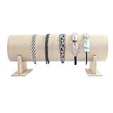 BOCAR Jewelry Headband Hair Clasp Organizer Holder Detachable T-bar Display Stand Rack for Women Girl (TK-linen-XL)