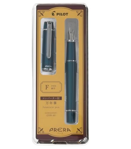 PRERA Pilot Fountain Pen Dark Turquoise Fine Point P-FPR-1-DTQ-F With Original Stylus Ballpoint Touch Pen