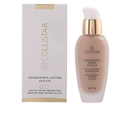 Collistar Fondotinta Lifting Anti-età SPF 10 n. 3 Cappuccino | fluido anti-rughe a coprenza medio-alta | Indicato per pelli spente e segnate | Con acido ialuronico, vitamina A ed E | 30 ml