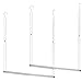 STORAGE MANIAC 2-Pack Adjustable Hanging Closet Rod, Double Hanging Closet Rod Organizer with Adjustable Horizontal Rod, Chrome