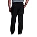 Haggar Mens Cool Right Performance Flex Solid Classic Fit Flat Front Pant-reg. And Big & Tall Casual Pants, Black - Bt, 46W X 29L US