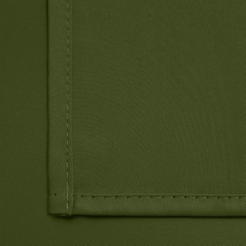Yakamok Olive Green Curtains 84 Inches Length Blackout Curtain for Bedroom-Green Room Darkening Thermal Insulated Grommet Drapes for Living Room, 62W x 84L,2 Panels