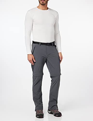 Schöffel Herren Pants Kyoto3, Zip off Trekkinghose aus kühlendem 4-Wege-Stretchmaterial, funktionale Wanderhose mit UV-Schutz, asphalt, 28
