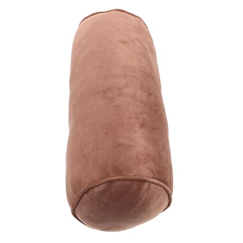 Toyvian Memory Foam Cylinder Neck Roll Pillow Velvet Fabric Soft Yoga Bed Cushion for Foot Therapy Neck Support and Beauty Care Lightweight Portable Sleep and Relaxation Aid