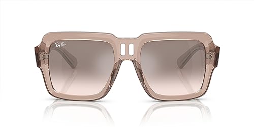 Ray-Ban RB4408 Magellan Sunglasses, Transparent Light Brown/Light Brown Mirrored Silver Gradient, 54 mm - image 1