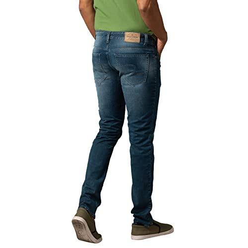 Image of Spykar Mid Tone Wash Cotton Skinny Fit Mens Jeans (S21KN-01BA-06RO-P)