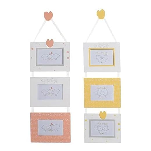 Dekodonia S3006596 Marco De Fotos Madera Cristal, Multicolor, 22 X 1 X 57 Cm, 2 Pcs