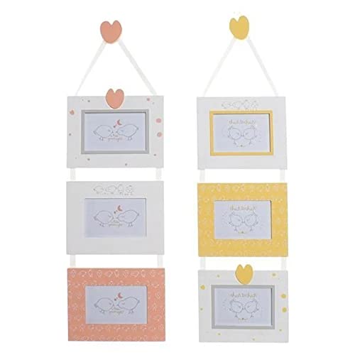 Dekodonia S3006596 Marco De Fotos Madera Cristal, Multicolor, 22 X 1 X 57 Cm, 2 Pcs