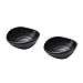Kentop Lot de 2 bols pour amuse-gueule, snack et dessert pour la maison ou un restaurant Noir 9.9*7.9*4.2㎝ Style-2