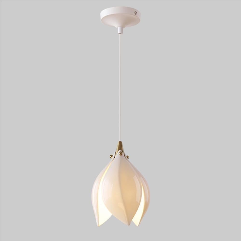 Lampe suspendue en verre opalin blanc contre l'éblouissement