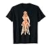 Jolie pin-up blonde sur un tabouret T-Shirt
