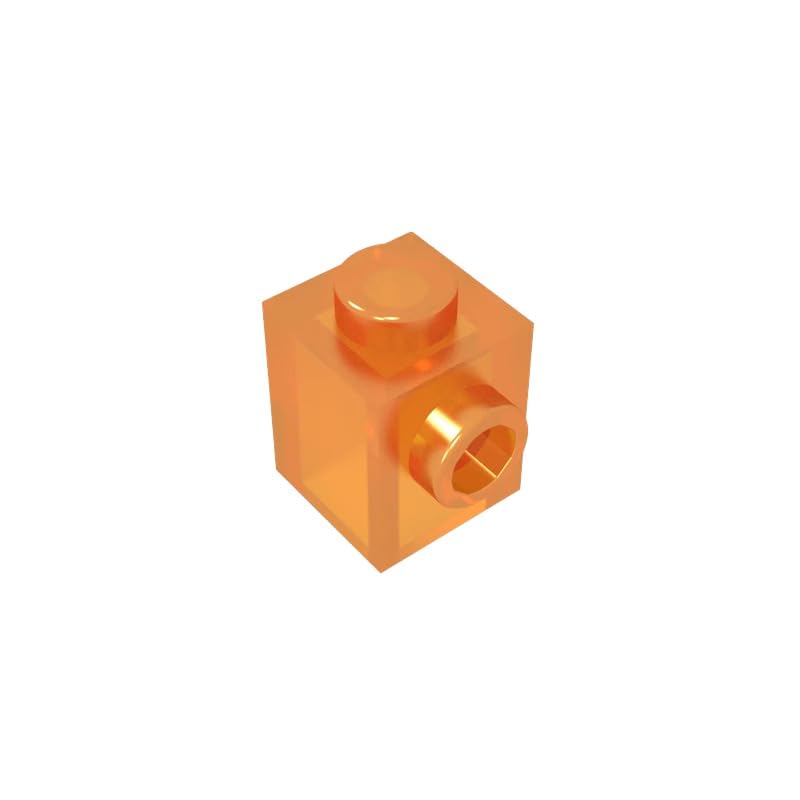 Gobricks GDS-635 Brick Special 1x1 with Stud on 1 Side 50PCS Compatible with Lego Toy 87087 DIY Parts and MOC Components for Major Brick Brands Color:Trans Orange โ image 1