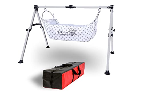 Image of MamaLaps Foam Automatic Adjustable Baby Cradle (Nri Full Manual Cradle), Black