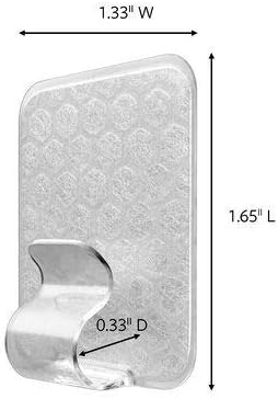 Command Adjustables Repositionable 1 lb Clips, Clear, 10 Clips, 20 Strips (17841LR-10ES) Decorate Damage-Free
