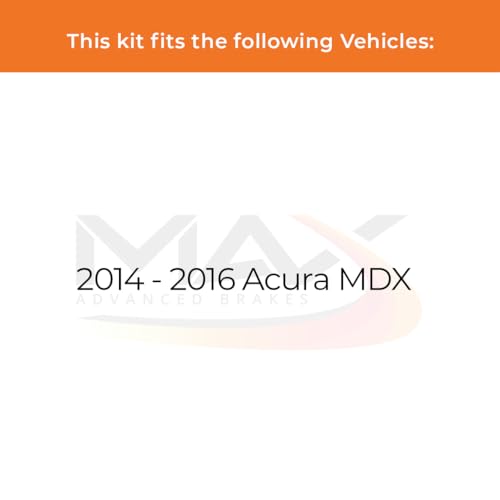Image of MAX Advanced Brakes - Brake Kit For 2014-2016 Acura MDX| Carbon Ceramic Brake and Rotor Kit Front and Rear| Daily Performance Drilled Slotted Brake Rotors