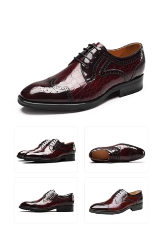 Men's Dress Shoes Oxford Shoes Wingtip Lace up Classic Brogue Formal Business Derby Shoes for Men2