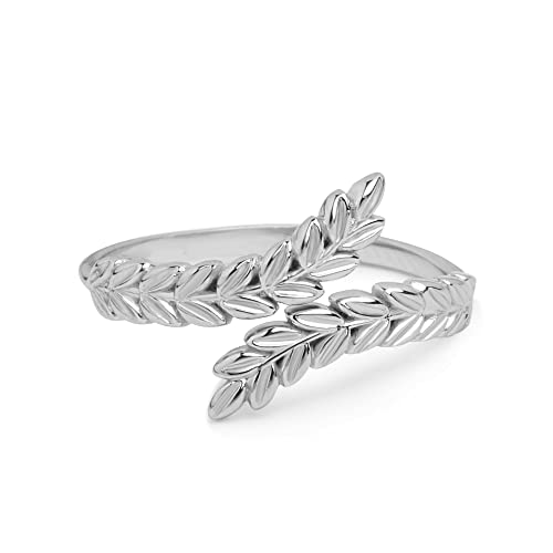 GIVA 925 Silver Embrace Leaf Ring, Adjustable | Gifts for Girlfri...